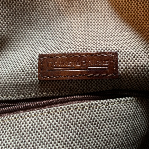 Dooney & Bourke Crocodile Embossed Leather Satchel Dark Brown - Picture 2 of 6